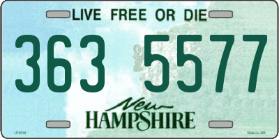 NH license plate 3635577