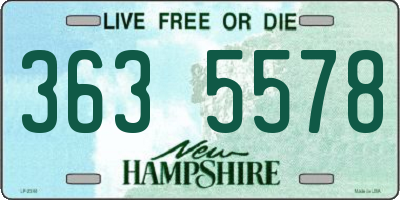 NH license plate 3635578