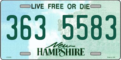 NH license plate 3635583