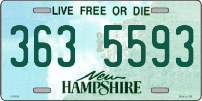 NH license plate 3635593