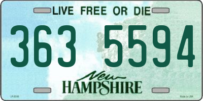 NH license plate 3635594