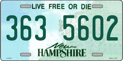 NH license plate 3635602