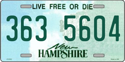 NH license plate 3635604