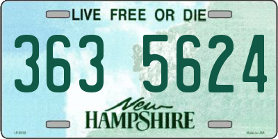 NH license plate 3635624