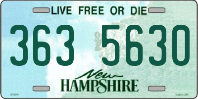 NH license plate 3635630