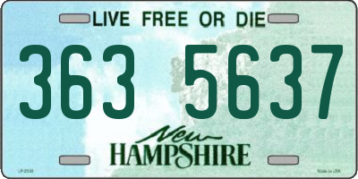 NH license plate 3635637