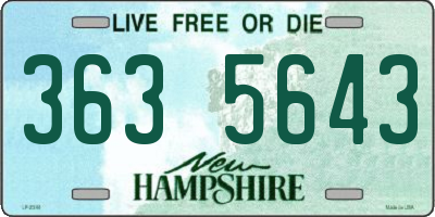 NH license plate 3635643