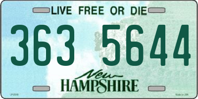 NH license plate 3635644