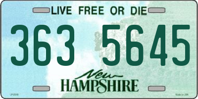 NH license plate 3635645