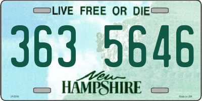 NH license plate 3635646