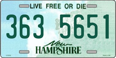 NH license plate 3635651