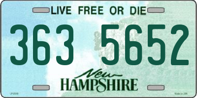 NH license plate 3635652