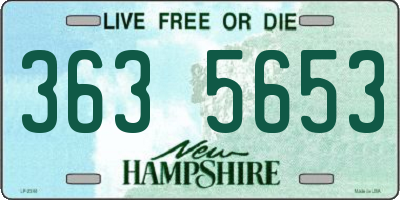 NH license plate 3635653
