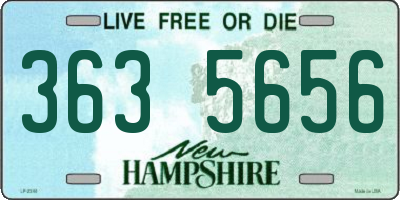 NH license plate 3635656