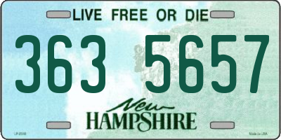 NH license plate 3635657