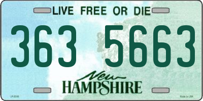 NH license plate 3635663