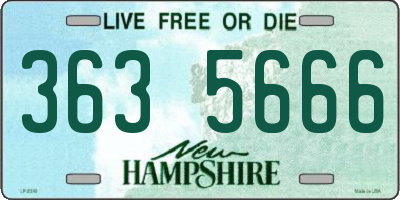 NH license plate 3635666