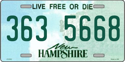 NH license plate 3635668