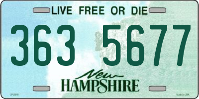 NH license plate 3635677