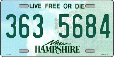 NH license plate 3635684