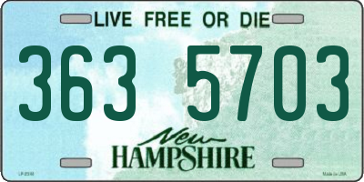 NH license plate 3635703