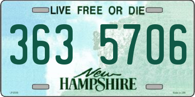 NH license plate 3635706