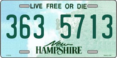 NH license plate 3635713