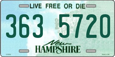 NH license plate 3635720