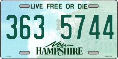 NH license plate 3635744