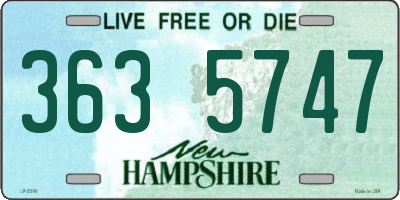 NH license plate 3635747
