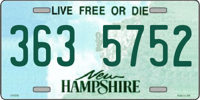 NH license plate 3635752