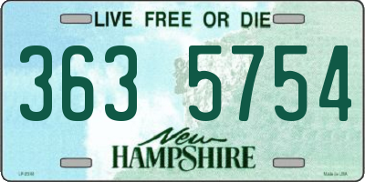 NH license plate 3635754