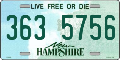 NH license plate 3635756