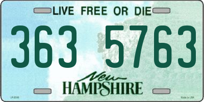 NH license plate 3635763