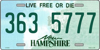NH license plate 3635777