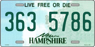 NH license plate 3635786