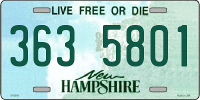NH license plate 3635801