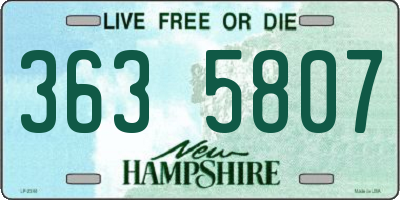 NH license plate 3635807