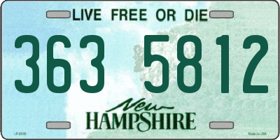 NH license plate 3635812