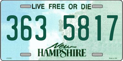 NH license plate 3635817
