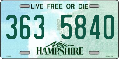 NH license plate 3635840