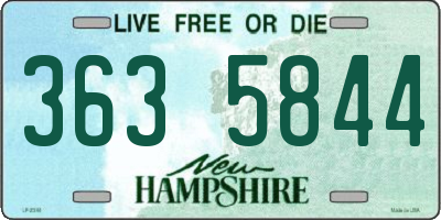 NH license plate 3635844