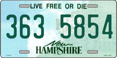NH license plate 3635854