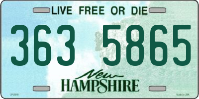 NH license plate 3635865