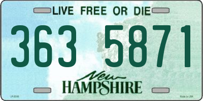 NH license plate 3635871