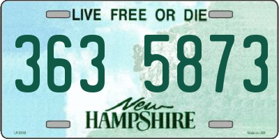 NH license plate 3635873