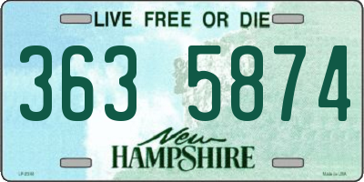 NH license plate 3635874