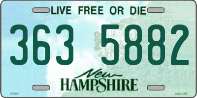 NH license plate 3635882