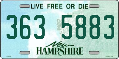 NH license plate 3635883
