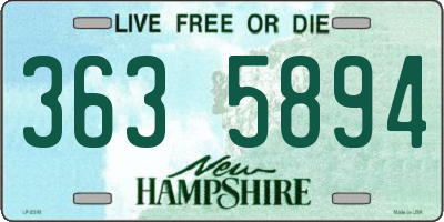NH license plate 3635894